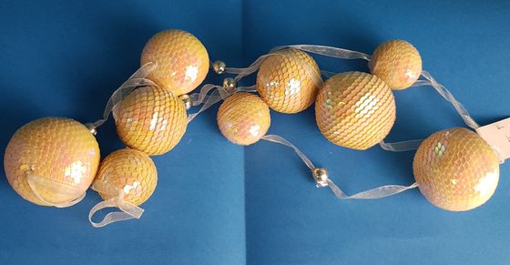 !09 Елочное украшение бусы из пайеток &quot;FAIRY SEASON&quot; 1.8 м