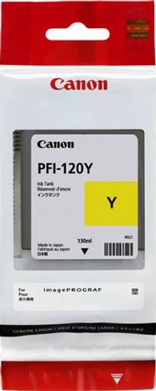 Картридж струйный Canon PFI-120 Y 2888C001 желтый (130мл) для Canon imagePROGRAF TM-200/205