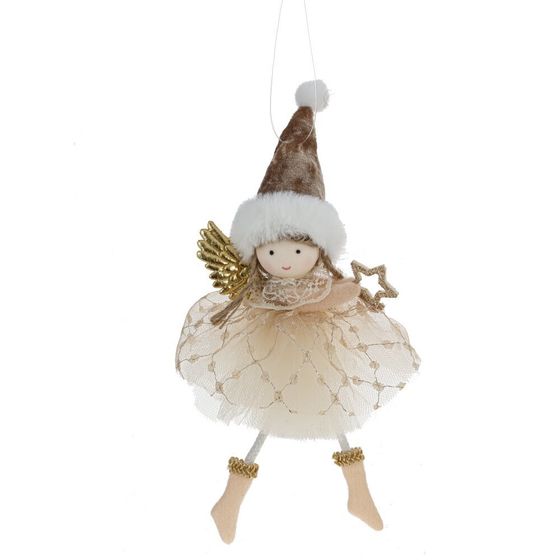 Изделие декоративное подвесное &quot;Ангел&quot;, L7 W4 H19 см, 4в.