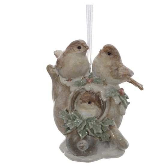 Фигурка декоративная подвесная &quot;Птички&quot;, L6 W4 H6 см, 2в.