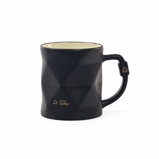 Кружка BLACK&WHITE черная 390мл