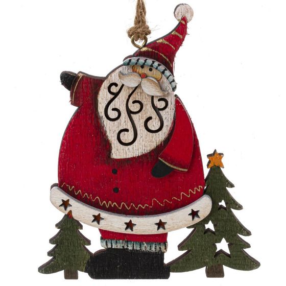 Изделие декоративное подвесное &quot;Олень/Снеговик/Дед Мороз&quot;,L9 W0,5 H11,5 см, 4в.