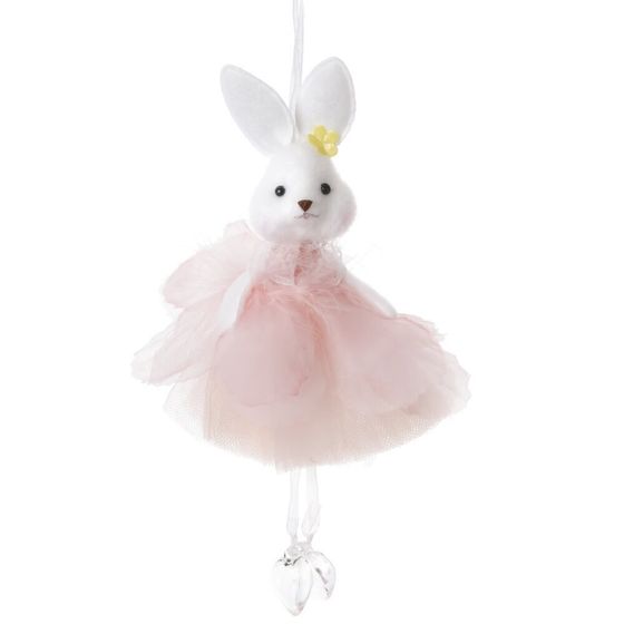 Изделие декоративное подвесное &quot;Зайка&quot; (блок 6шт), L9 W4,5 H19 см, 2в.