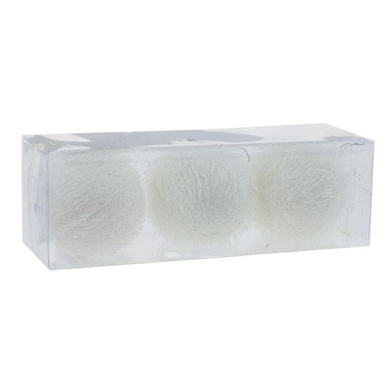 Набор из 3шт Украшение новогоднее "Шар", D 8 см, L23,5 W8 H8 см