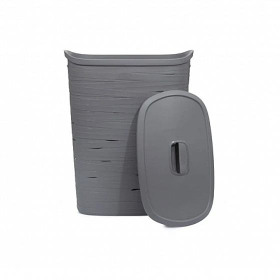 Корзина бельевая RIBBON 49л серый