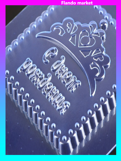 !09 НАБОР 3 ШТУКИ - Форма для шоколада «С днём рождения Корона», 10×10×1,2 см, пластик, прозрачная