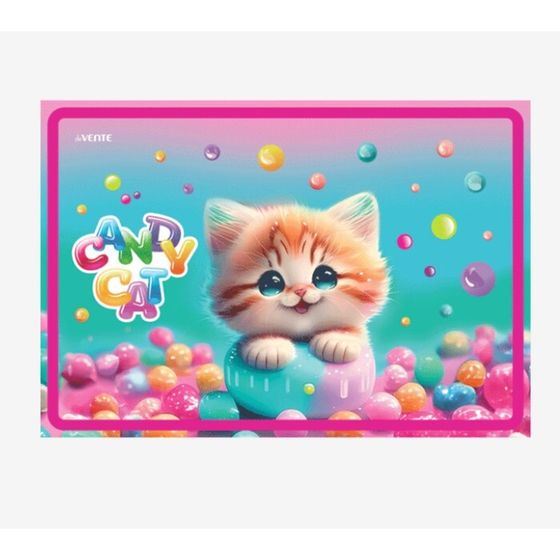 Накладка на стол пластиковая А3, 430 х 290 мм, 500 мкм, Candy Cat