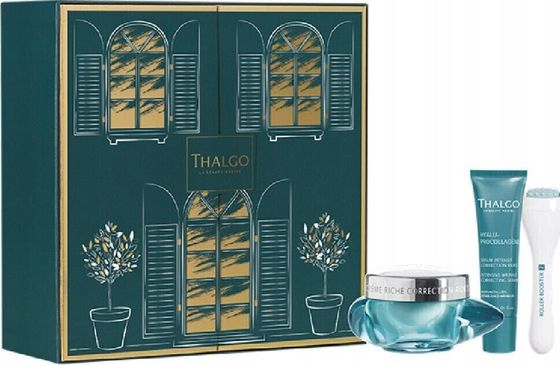 Thalgo Hyaluronic Box Set Thalgo: Roller Boosters, Plumping, Face Massage Roller + Hyalu-Procollagene, Anti-Wrinkle, Day &amp; Night, Serum, For Face, 30 ml + Silicium Marine, Anti-Wrinkle, Day, Cream, For Face, 50 ml For Women