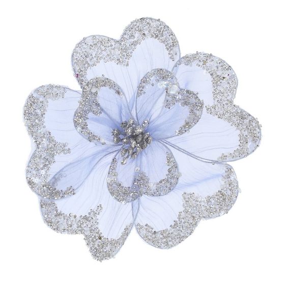 Цветок искусственный &quot;Магнолия&quot; (на клипсе), L17 W17 H7 см