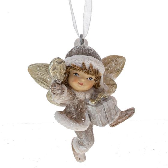 Фигурка декоративная подвесная "Ангелок", L5 W4 H6,5 см, 3в.