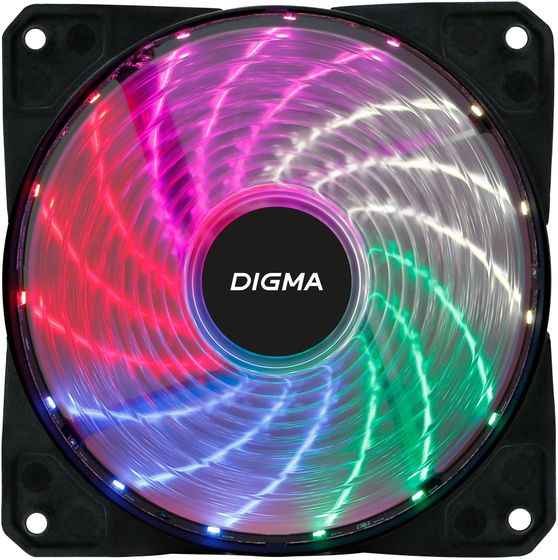 Вентилятор Digma DFAN-FRGB2 120x120x25mm 3-pin 4-pin (Molex)23dB 115gr LED Ret