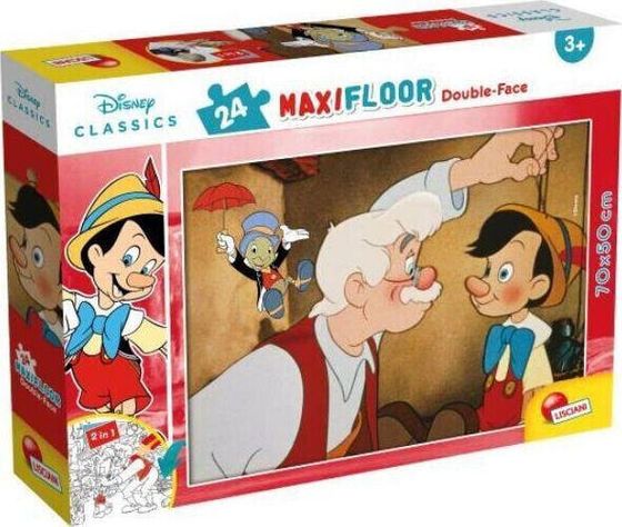 Lisciani Двусторонний напольный пазл Maxi 24 Пиноккио