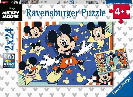 Ravensburger Puzzle dla dzieci 2x24 Myszka Miki