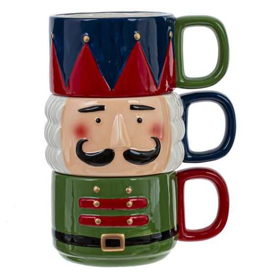 Набор из 3шт, Кружка &quot;Щелкунчик&quot;, 300 мл, L14,5 W10 H20 см