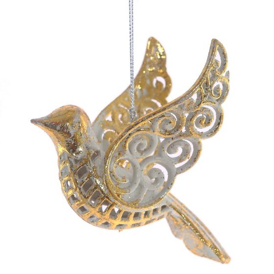 Украшение новогоднее "Птичка, L12 W7 H11 см, 3в.