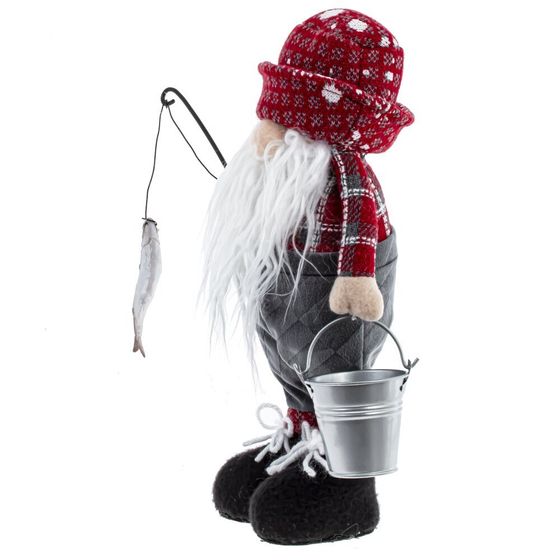 Игрушка набивная &quot;Гном-рыбак&quot;, L23 W9 H29 см