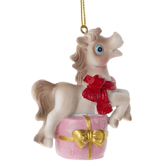 Фигурка декоративная подвесная &quot;Лошадка&quot;, L6 W3 H8 см, 6в.