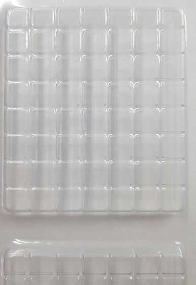 !09 НАБОР 2 ШТУКИ - Форма для шоколада и конфет «Квадратики», цвет прозрачный