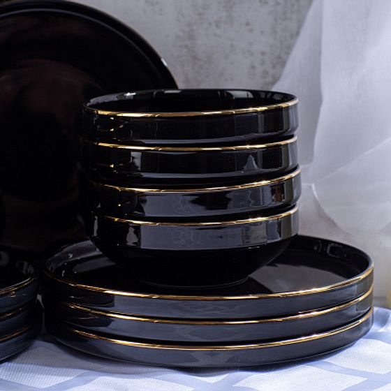 Набор столовый BLACK GOLD 16пр (4 персоны)