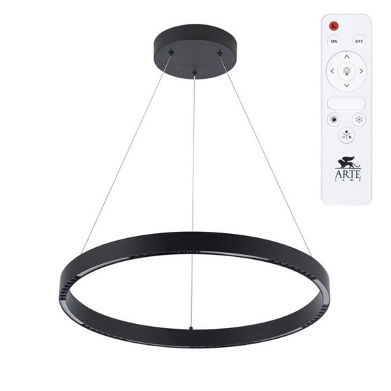 Люстра подвесная Arte Lamp Lao A2189LM-1BK, LED, 32 Вт, 60х60х120 см, 1600 Лм, пульт ДУ, чёрный