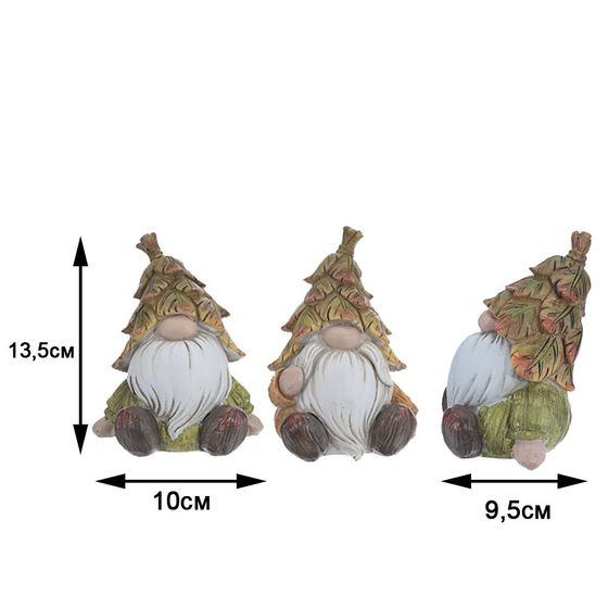 Фигурка декоративная "Гном", L11,5 W8 H13,5 см, 1 штука, дизайн микс