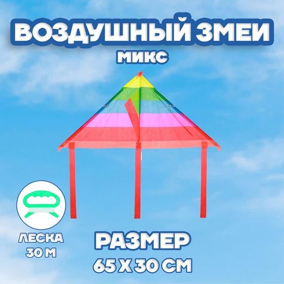 Воздушный змей с леской, виды МИКС