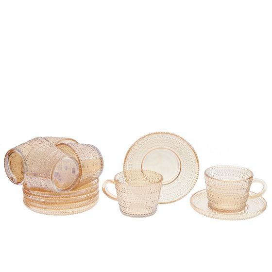 Набор из 6-ти чашек с блюдцами, 155 мл, L12,5 W12,5 H6 см