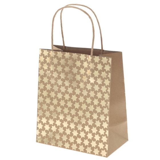 Пакет подарочный ((блок микс 12шт), L18 W10 H21 см, 4в.