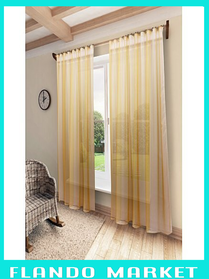 !09 Тюль "Мери" однотонная 300*280 см., цвет светло персиковый, шторная лента