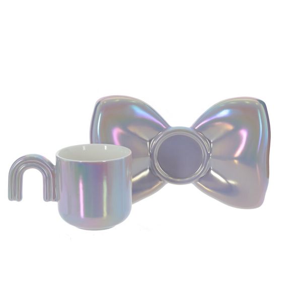 Кружка с блюдцем, 210 мл, L18 W12 H8 см, цвет микс