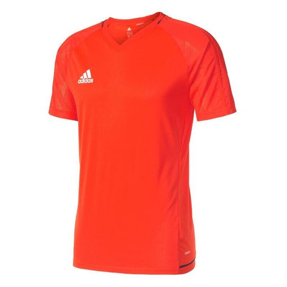 Мужская футболка спортивная красная однотонная Adidas Tiro 17 M BQ2809 football jersey