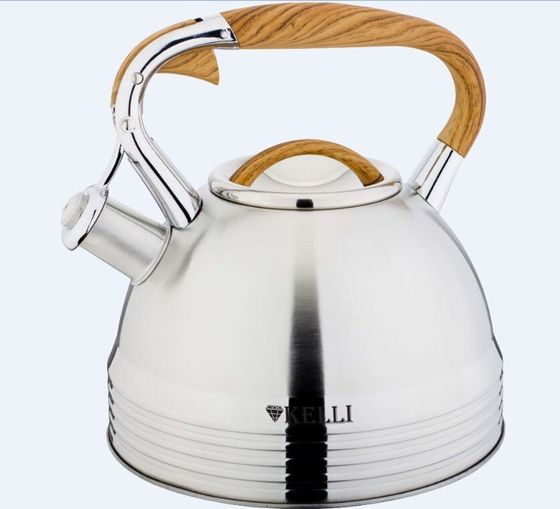 Чайник Kelli KL 4505 3л со свистком серебристая сталь