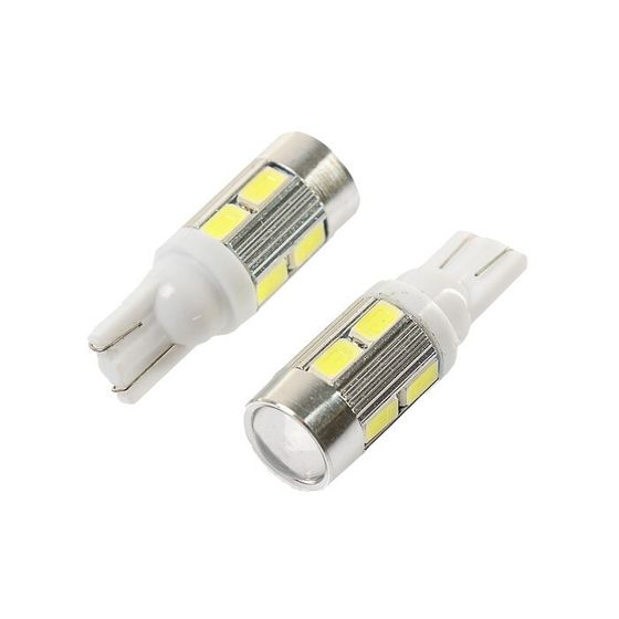 Автолампа светодиодная Cartage, T10 W5W, 12 В, 10 SMD-5630, набор 2 шт