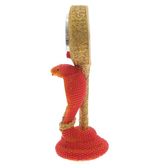 Фигурка декоративная с часами &quot;Змейка&quot; (AAAх1 н/п), L9,5 W8 H22 см, 2в.