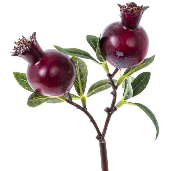 Ветка искусственная &quot;Гранат&quot;, L10 W7 H31 см, 2в.