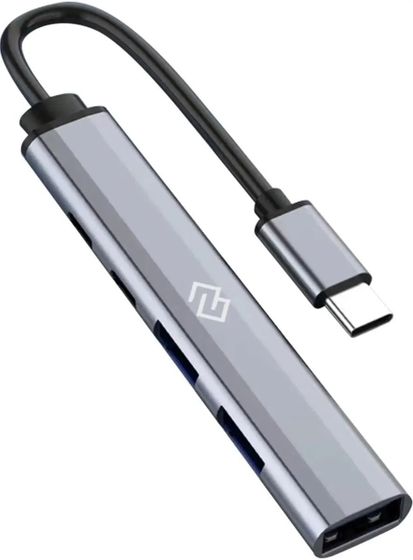 Разветвитель USB-C Digma DHUB-5USB-AC-3.0 портов:5шт серебристый