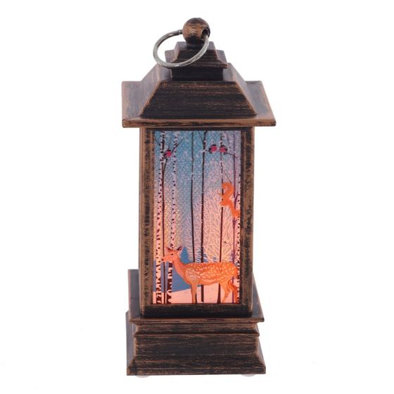 Изделие декоративное "Фонарь" (подсвет, LR44 х3шт) L5 W5 H12,5 см (блок 12), 3в.