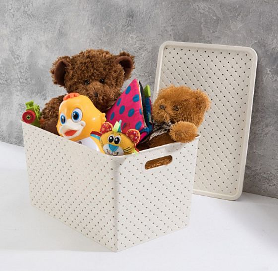 Корзинка БЕРЕСТА слоновая кость 14л 350х245х205мм