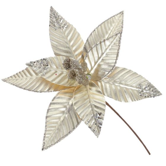 Цветок искусственный &quot;Пуансеттия&quot;, L28 W28 H40 см