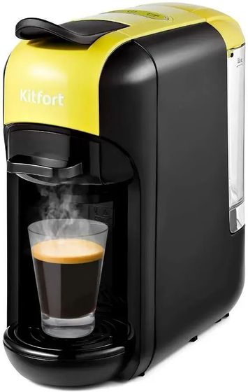 Кофеварка капсульная Kitfort КТ-7105-2 1450Вт черный/салатовый