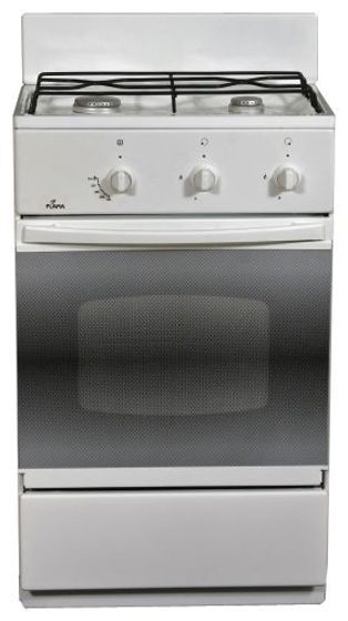 Плита газовая Flama CG 3202 W белый реш.сталь