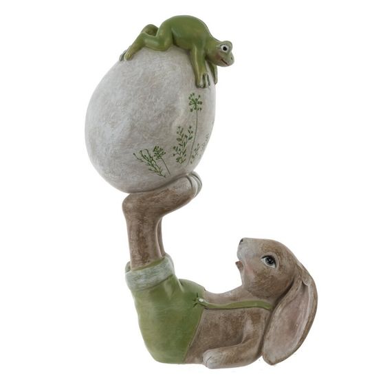 Фигурка декоративная &quot;Заяц с яйцом&quot;, L11 W7 H18,5 см