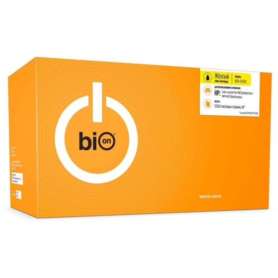 Картридж лазерный Bion CF412X для HP Color Laserjet Pro M452dw/452dn/452nw/MFP M477fdn/M477fnw/M477dw (5000 стр.), Желтый