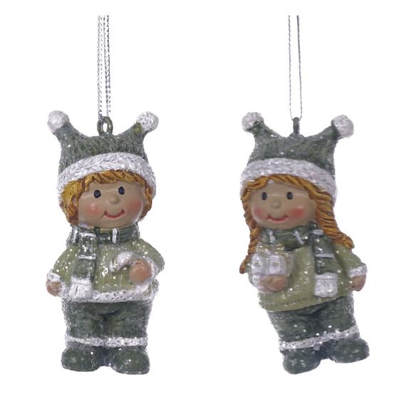 Фигурка декоративная подвесная "Дети",  L3 W2,5 H6,5 см, 2в.