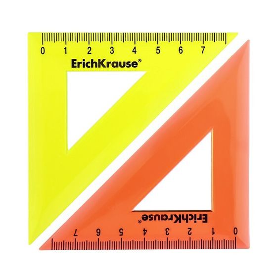Треугольник 7 см ErichKrause &quot;Neon&quot;, 45°, микс