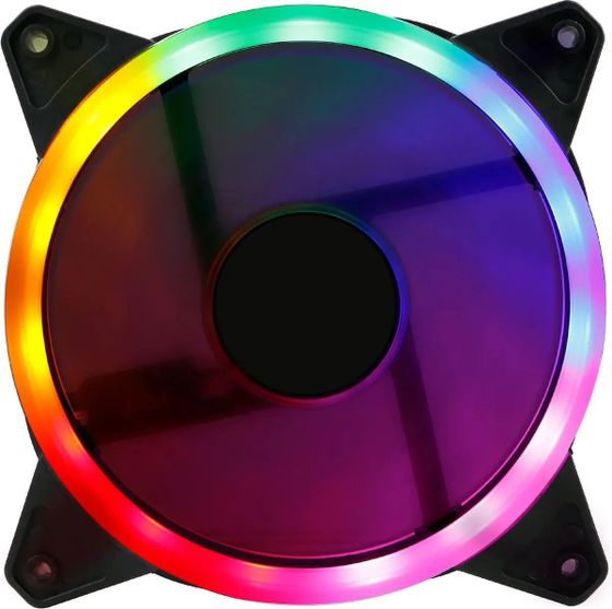 Вентилятор Oklick OG-CF120RGB3-BK RGB 120х120x25 черный 3-pin 4-pin (Molex) 23дБ Ret