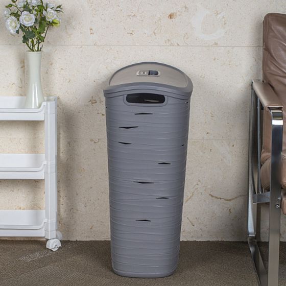 Корзина бельевая RIBBON 49л серый