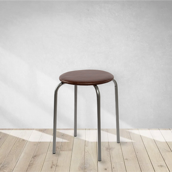 Табурет Ника эконом 2 круглый коричневый