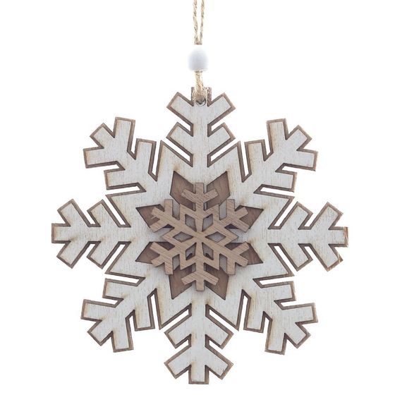 Украшение новогоднее &quot;Снежинка&quot;, L10 W0,5 H11 см, 3в.