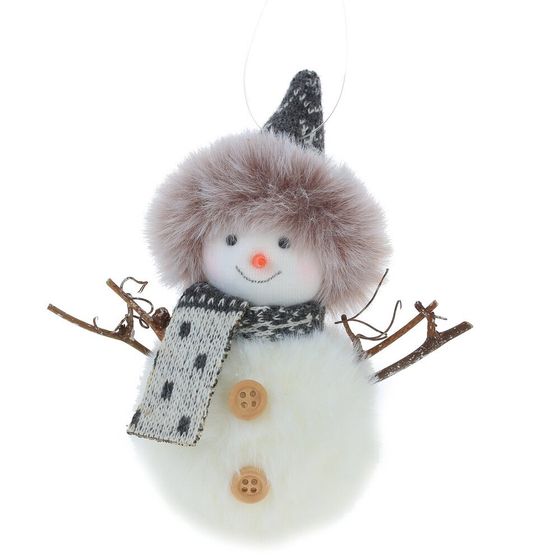 Изделие декоративное подвесное &quot;Снеговик&quot;, L11,5 W6 H13 см, 2в.